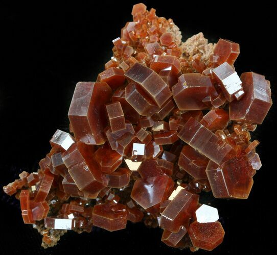 Large, Ruby Red Vanadinite Crystal Cluster - Morocco #42199